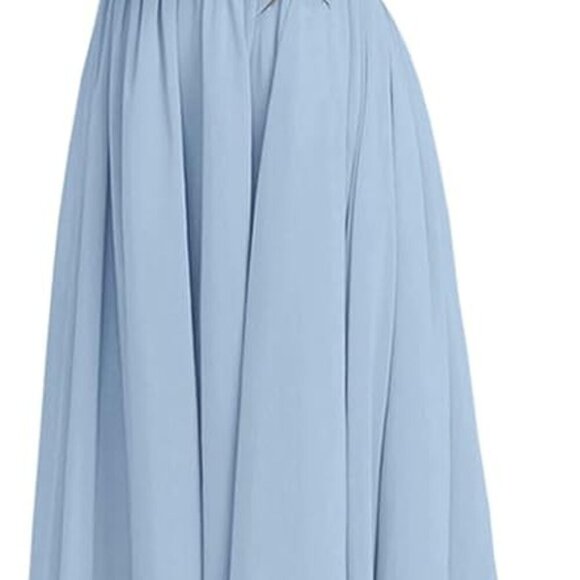 Fancy Girls Dress Bluish Gray 5-6Y Sleeveless Pleated Backless - Picture 4 of 5